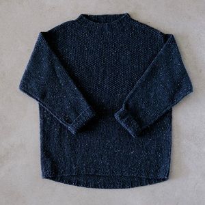 James Street Co. Wool Fisherman Funnel Sweater